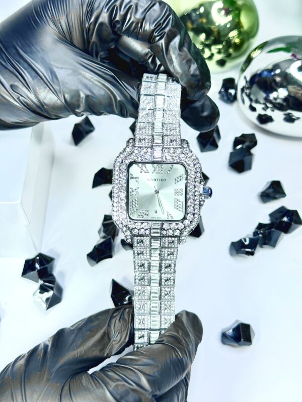 CARTIER White Stone & White Dial with Butterfly Lock