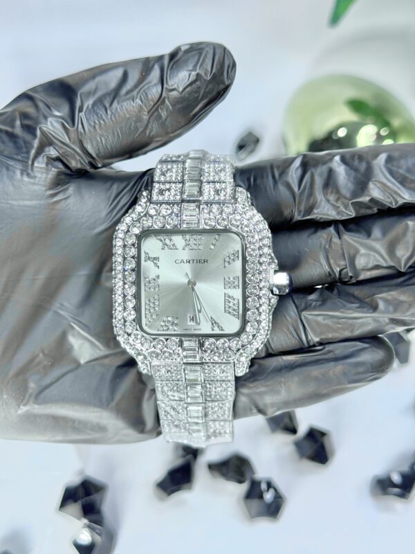CARTIER White Stone & White Dial with Butterfly Lock