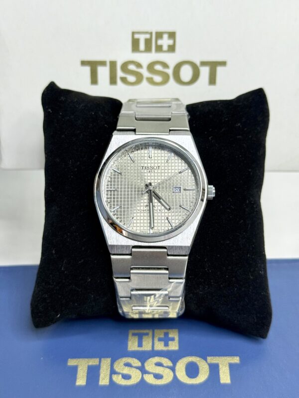 TISSOT PRX GRAY dial with SILVER chain