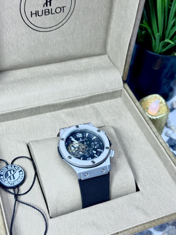 HUBLOT Black Dail With Date in Premium Leather Strap