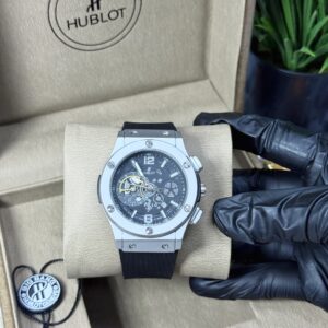 HUBLOT Black Dail With Date in Premium Leather Strap