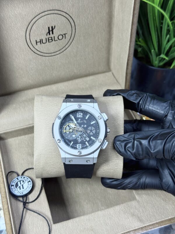 HUBLOT Black Dail With Date in Premium Leather Strap