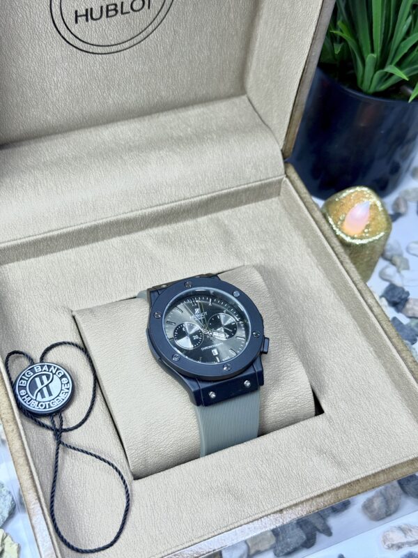 HUBLOT Green Dail With Date in Premium Leather Strap