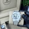 HUBLOT white Dail With Date in Premium Leather Strap