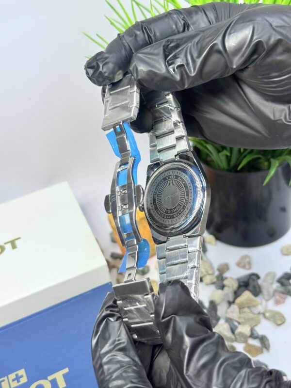 TISSOT PRX BLACK dial with SILVER chain