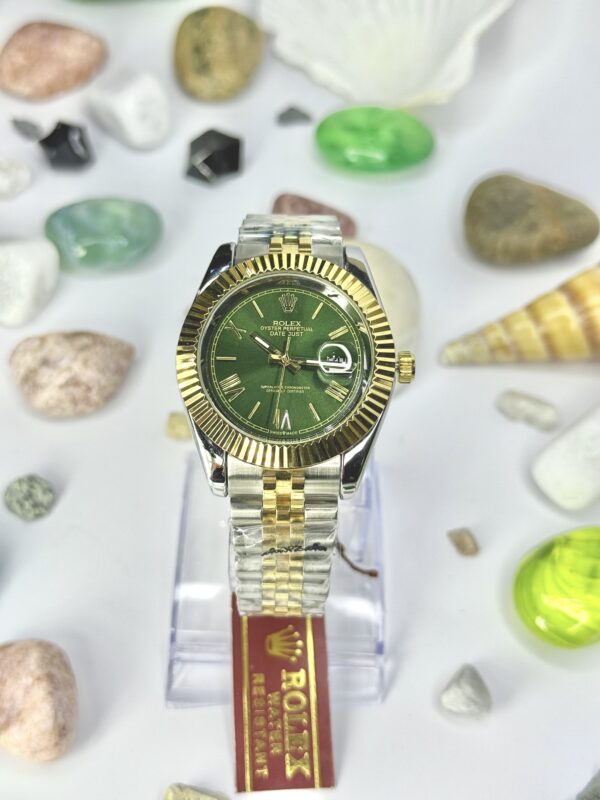 ROLEX OYSTER PERPETUAL TRUETONE Green Dial with Date