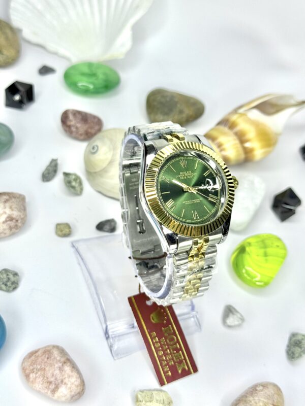ROLEX OYSTER PERPETUAL TRUETONE Green Dial with Date