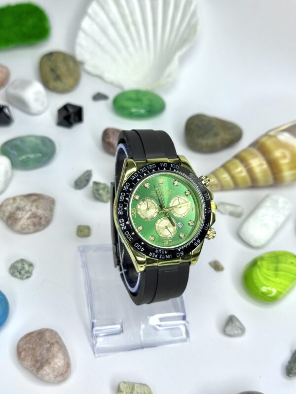 ROLEX Cosmograph Daytona Rotating Green Dial with Rubber Strap