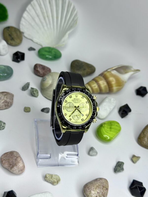 ROLEX Cosmograph Daytona Rotating Golden Dial with Rubber Strap