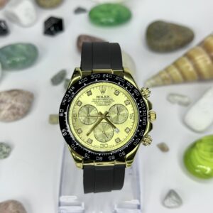 ROLEX Cosmograph Daytona Rotating Golden Dial with Rubber Strap