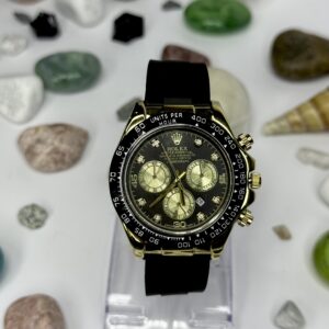 ROLEX Cosmograph Daytona Rotating Black Dial with Rubber Strap