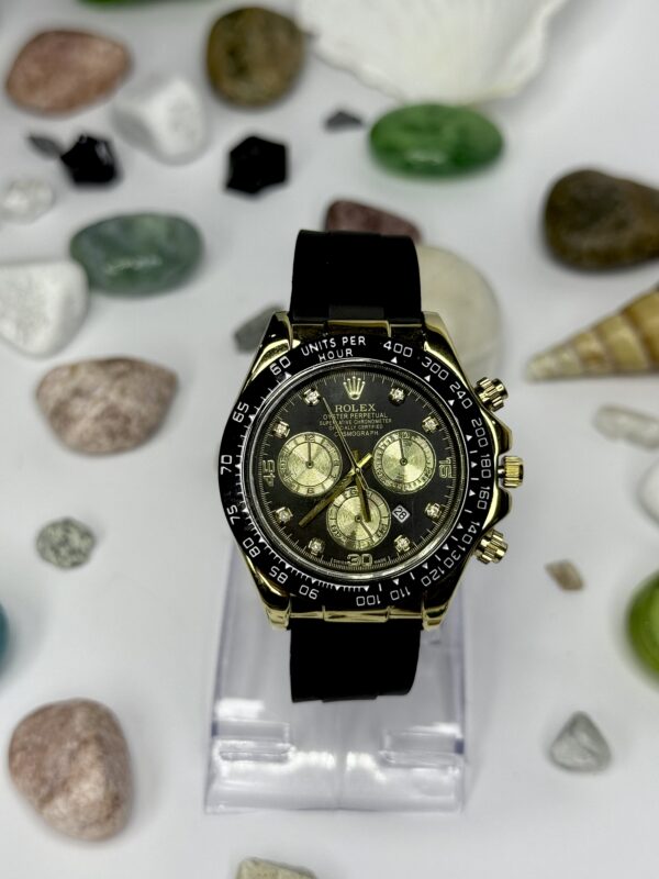 ROLEX Cosmograph Daytona Rotating Black Dial with Rubber Strap