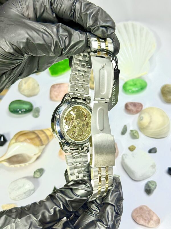 Rolex Fully Automatic truetone Golden Dial with White Skeleton