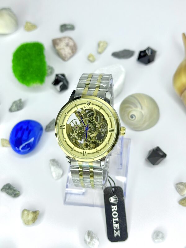 Rolex Fully Automatic truetone Golden Dial with Golden Skeleton