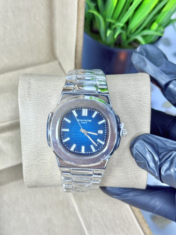 PP Silver Blue Dial With Date