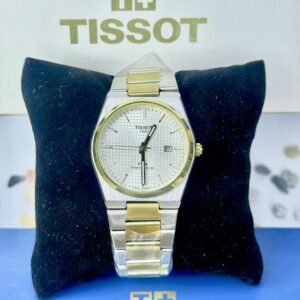TISSOT PRX White dial truetone chain Golden and Silver
